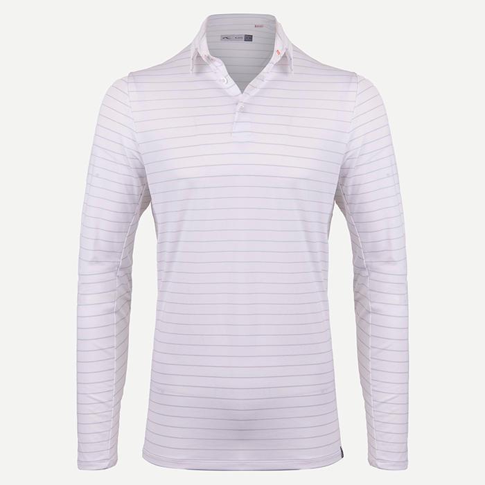 MEN SOREN MEL. STRIPE POLO L/S